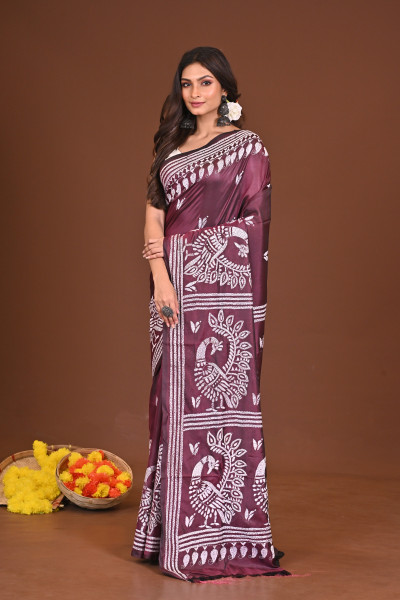 AMRITAAMBAR BLENDED SILK KANTHA SAREE
