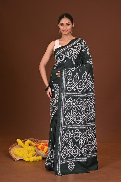 ANADALIPI BLENDED SILK KANTHA SAREE