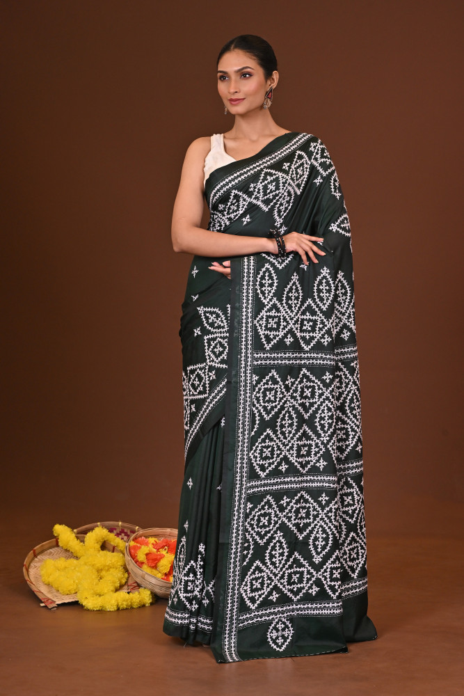 ANADALIPI BLENDED SILK KANTHA SAREE