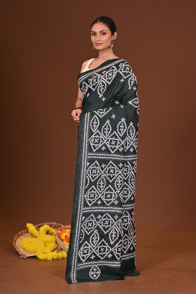ANADALIPI BLENDED SILK KANTHA SAREE