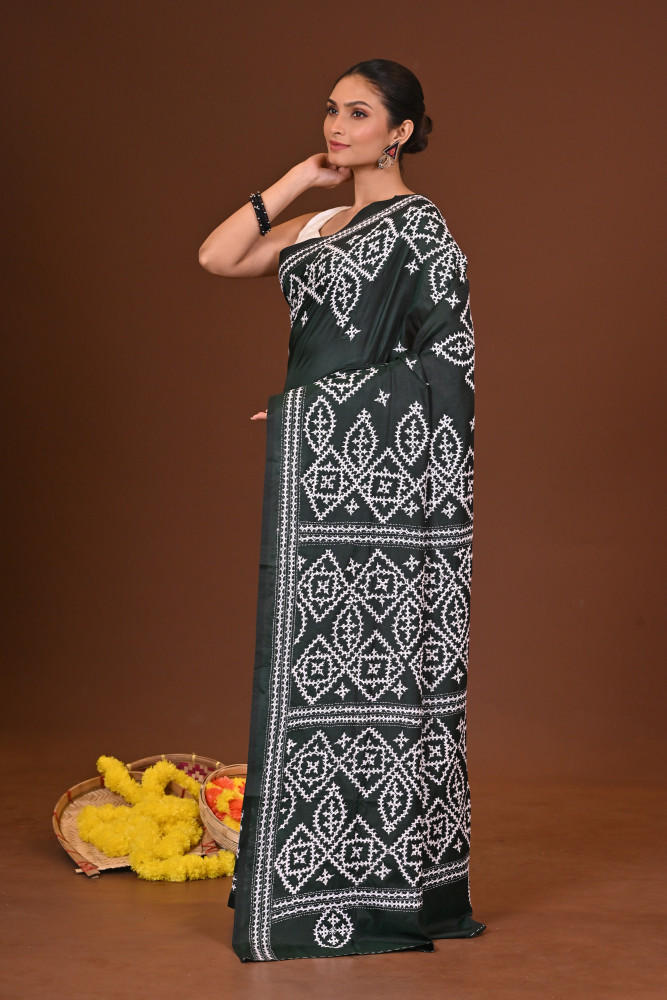 ANADALIPI BLENDED SILK KANTHA SAREE