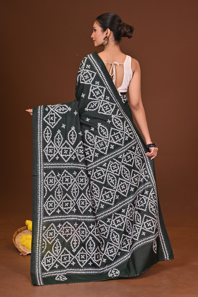 ANADALIPI BLENDED SILK KANTHA SAREE