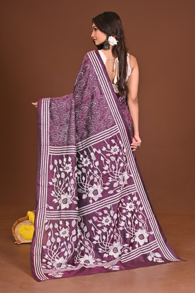 ARUNIMA BLENDED SILK KANTHA SAREE