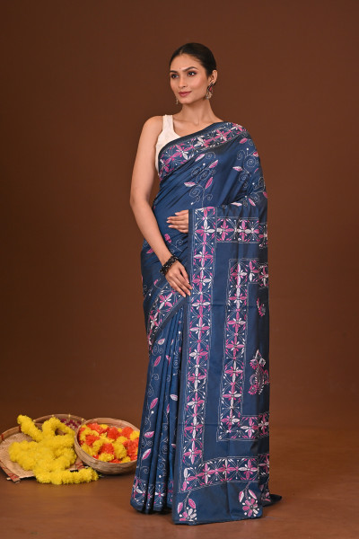 ASHARIKA BLENDED SILK KANTHA SAREE