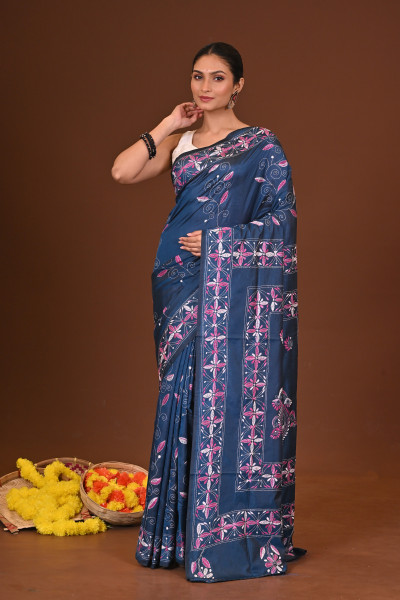 ASHARIKA BLENDED SILK KANTHA SAREE