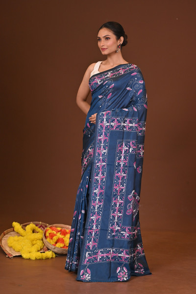 ASHARIKA BLENDED SILK KANTHA SAREE