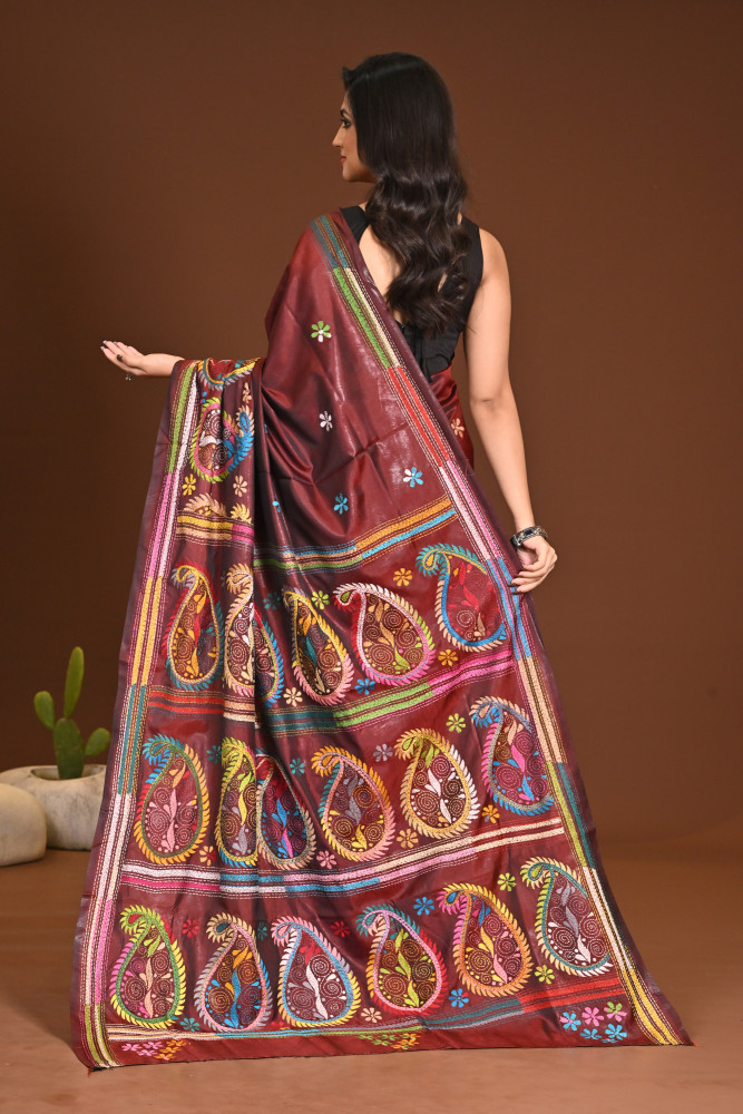 BELENDED SILK KANTHA SAREE