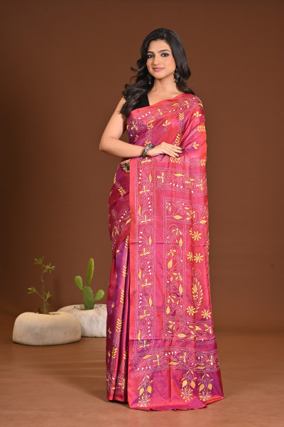 BELENDED SILK KANTHA SAREE