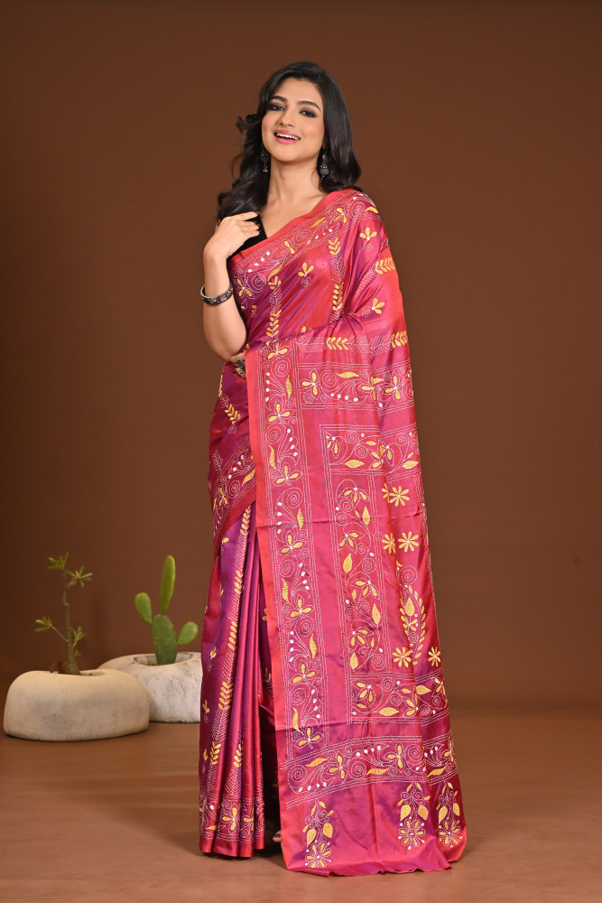 BELENDED SILK KANTHA SAREE
