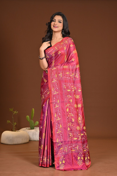 BELENDED SILK KANTHA SAREE