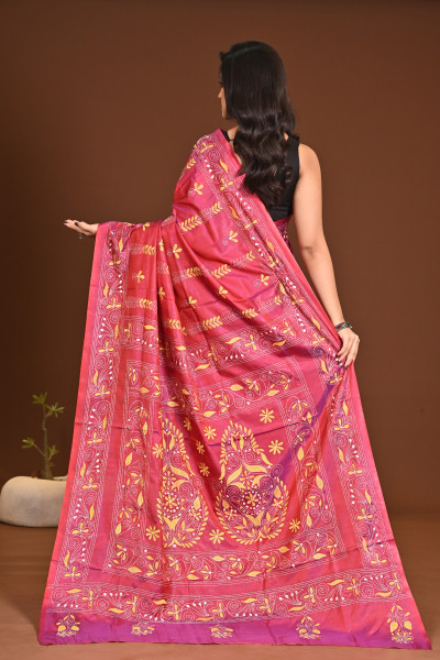 BELENDED SILK KANTHA SAREE