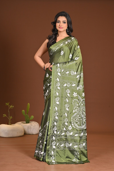 BELENDED SILK KANTHA SAREE