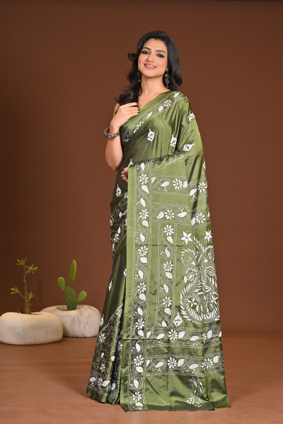 BELENDED SILK KANTHA SAREE