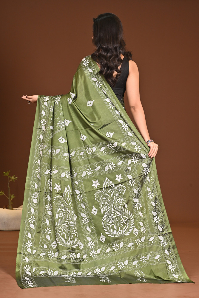 BELENDED SILK KANTHA SAREE