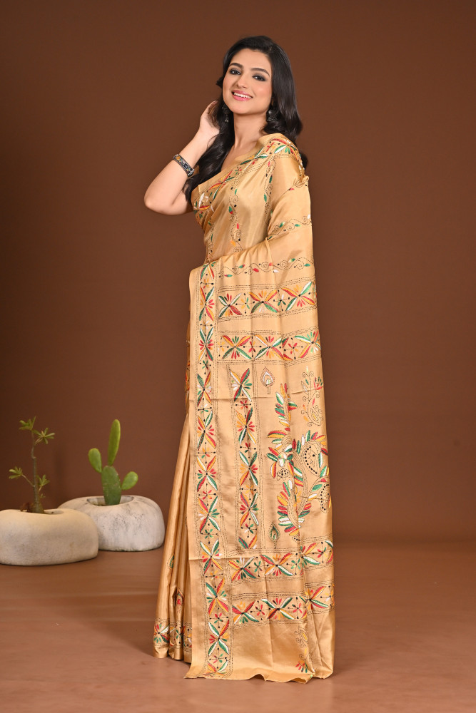 BELENDED SILK KANTHA SAREE