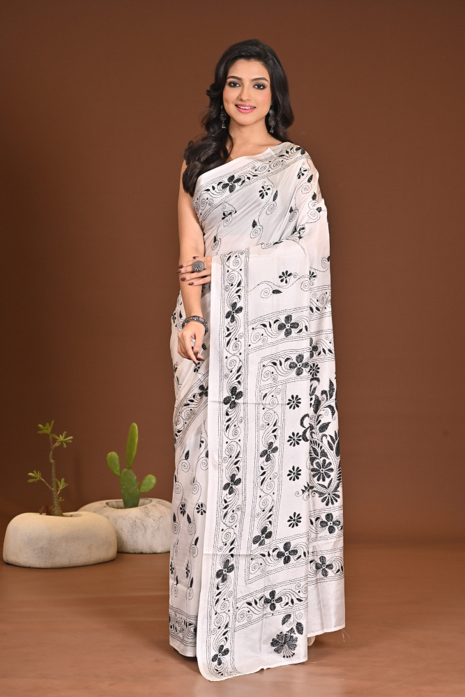 BELENDED SILK KANTHA SAREE