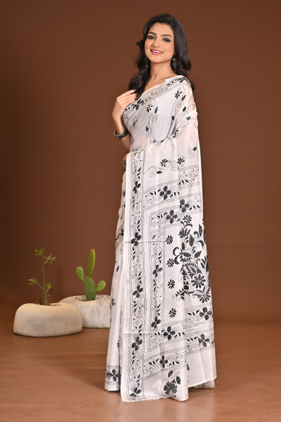 BELENDED SILK KANTHA SAREE