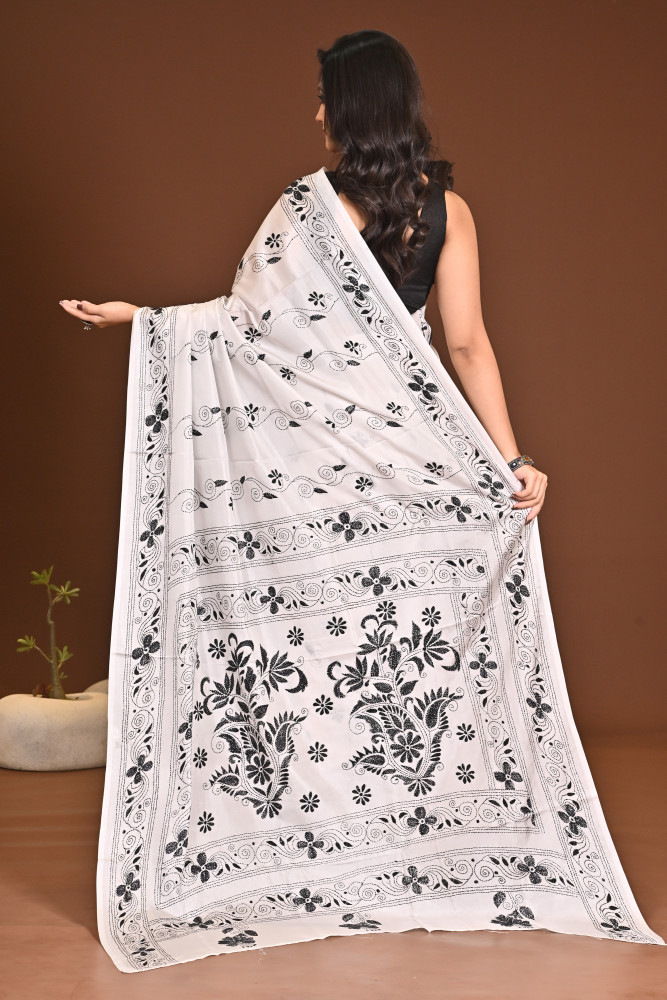 BELENDED SILK KANTHA SAREE