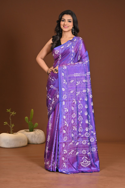 BELENDED SILK KANTHA SAREE