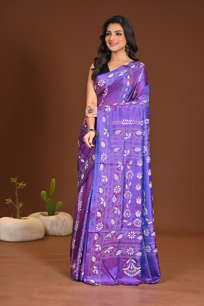BELENDED SILK KANTHA SAREE