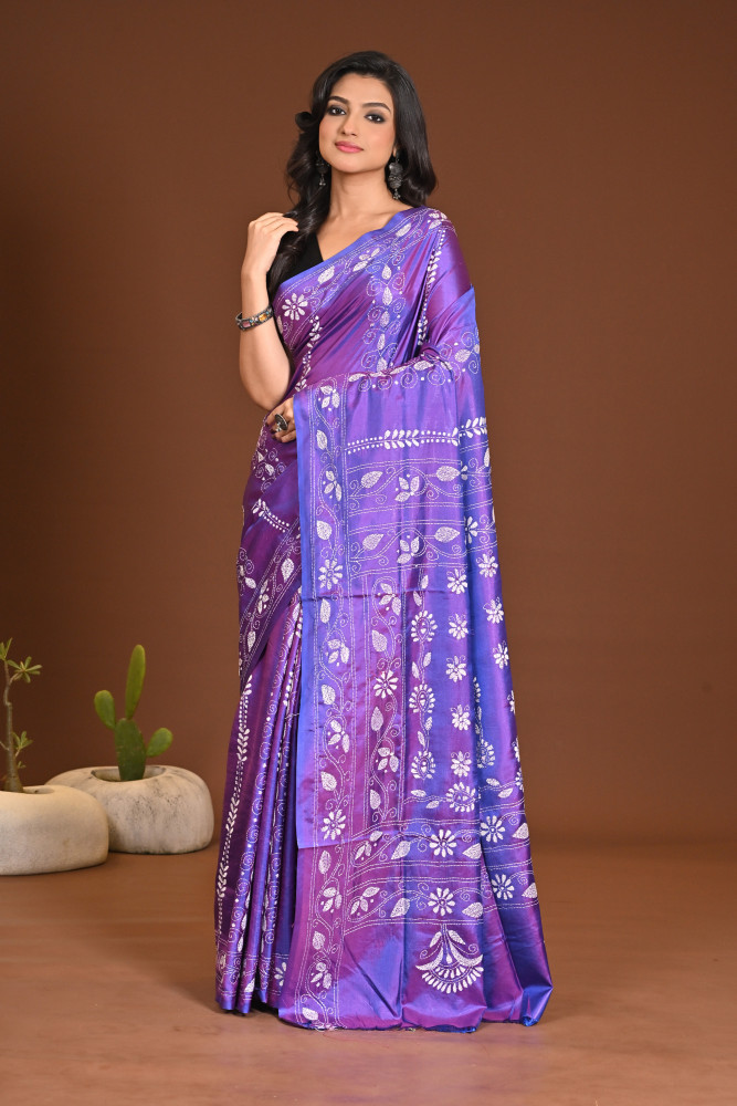 BELENDED SILK KANTHA SAREE