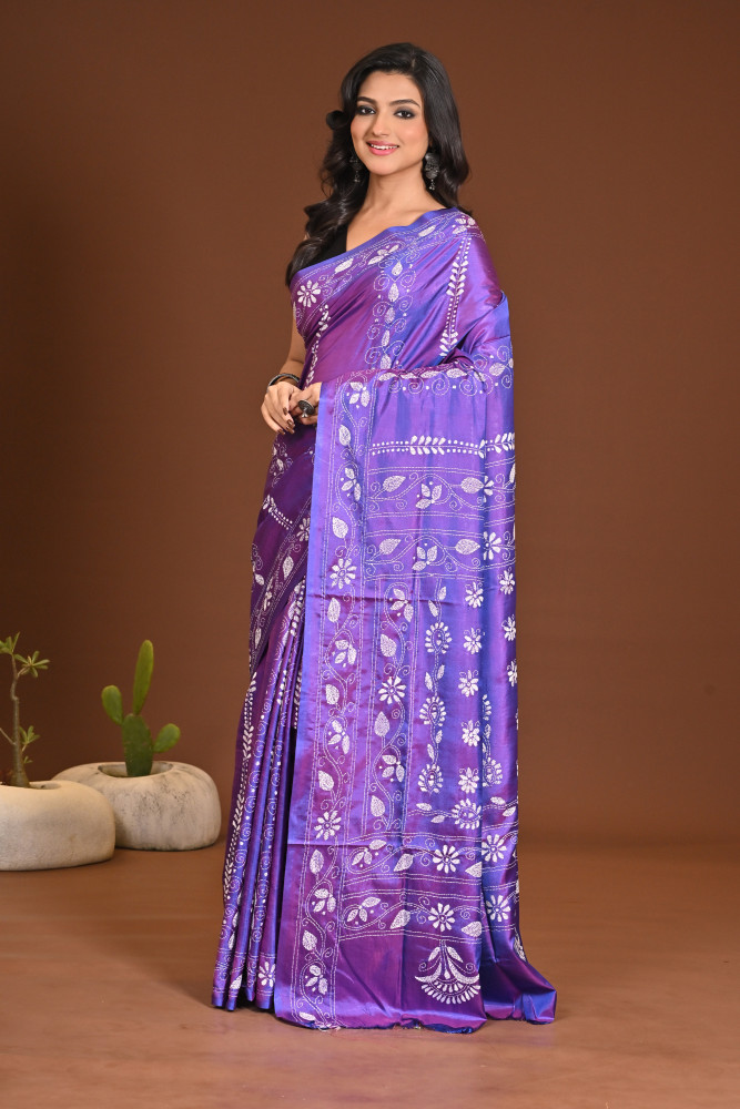 BELENDED SILK KANTHA SAREE