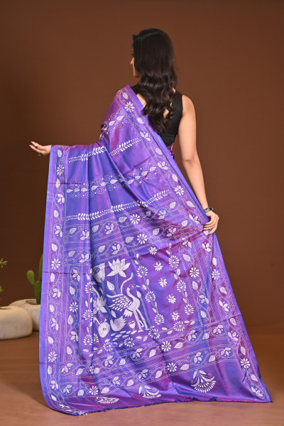 BELENDED SILK KANTHA SAREE