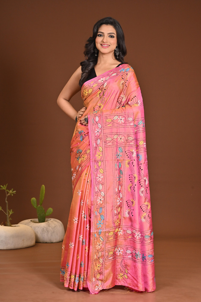 BELENDED SILK KANTHA SAREE