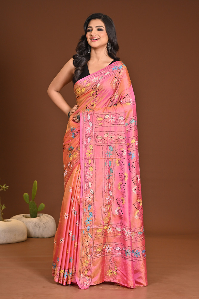 BELENDED SILK KANTHA SAREE