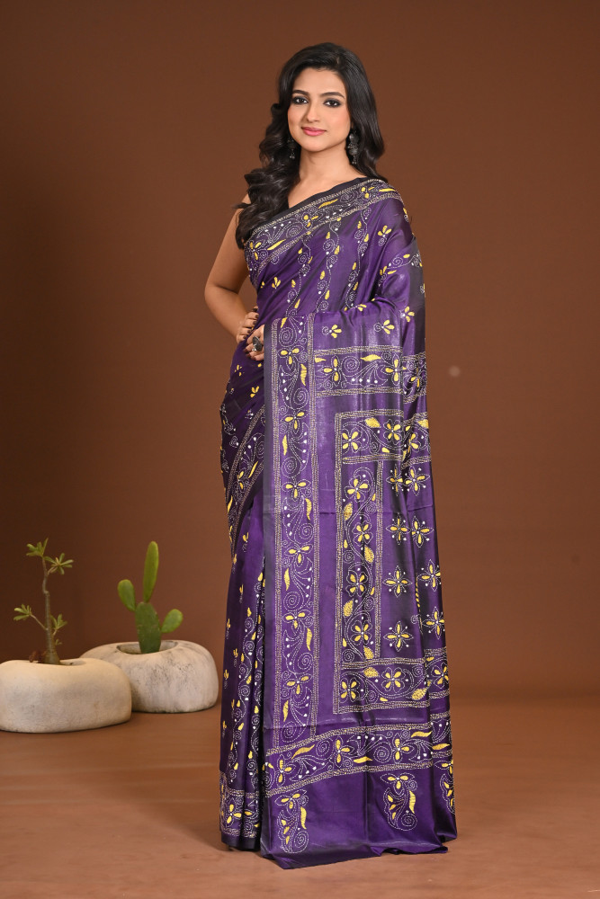 BELENDED SILK KANTHA SAREE