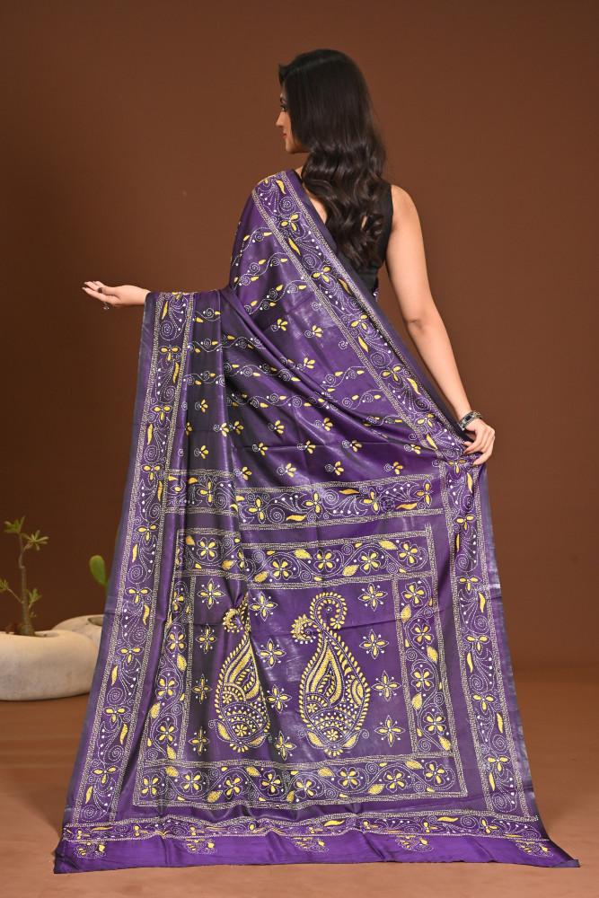 BELENDED SILK KANTHA SAREE