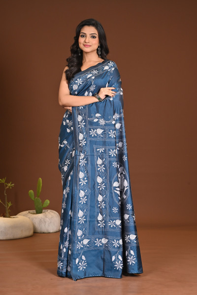 BELENDED SILK KANTHA SAREE