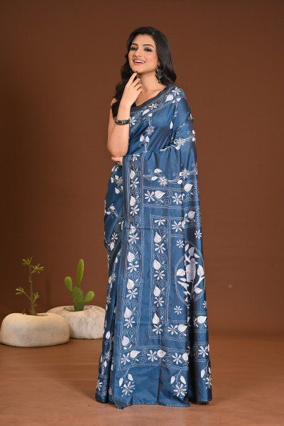 BELENDED SILK KANTHA SAREE