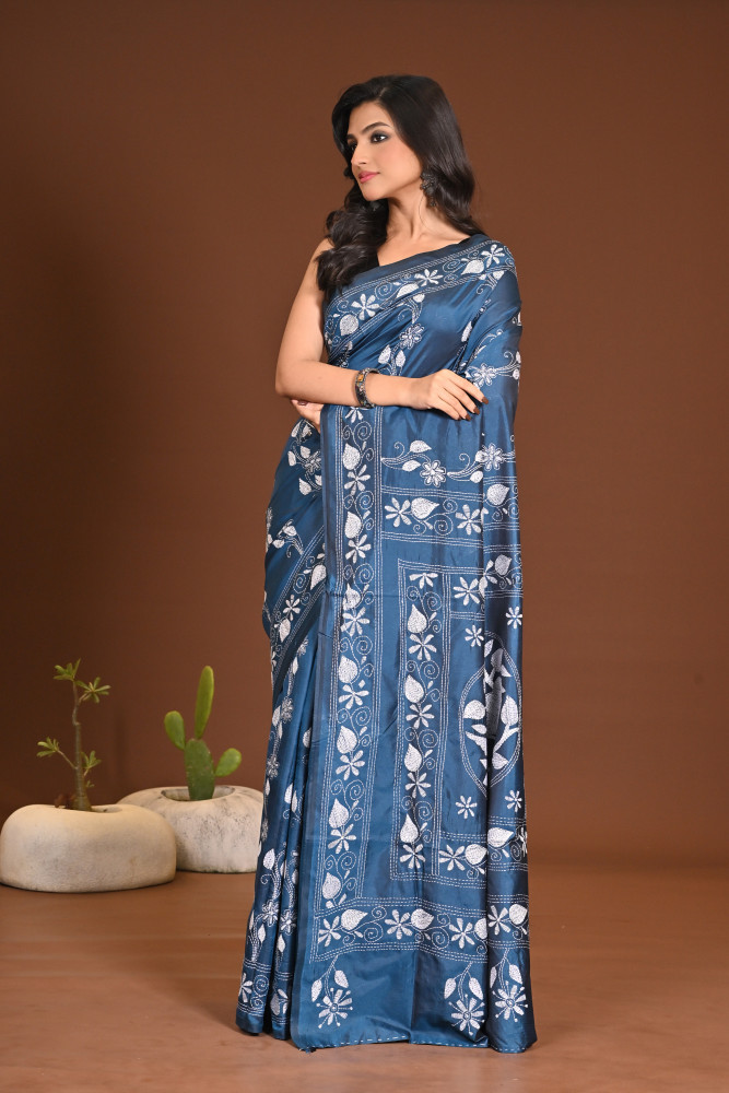 BELENDED SILK KANTHA SAREE