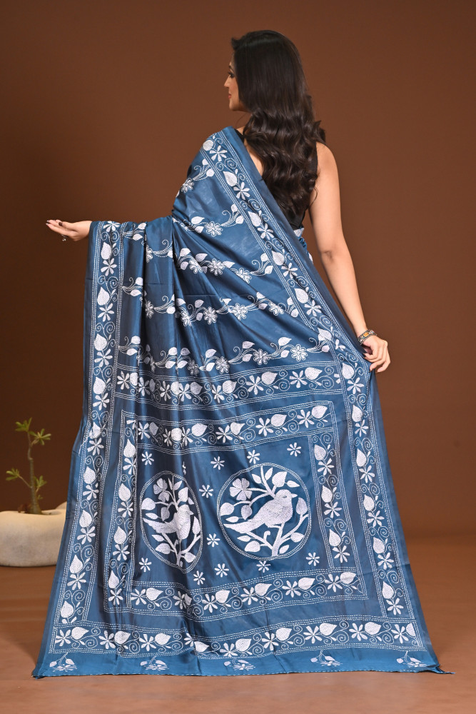 BELENDED SILK KANTHA SAREE