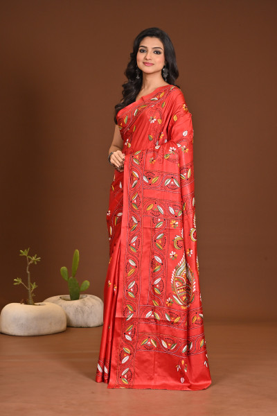 BELENDED SILK KANTHA SAREE