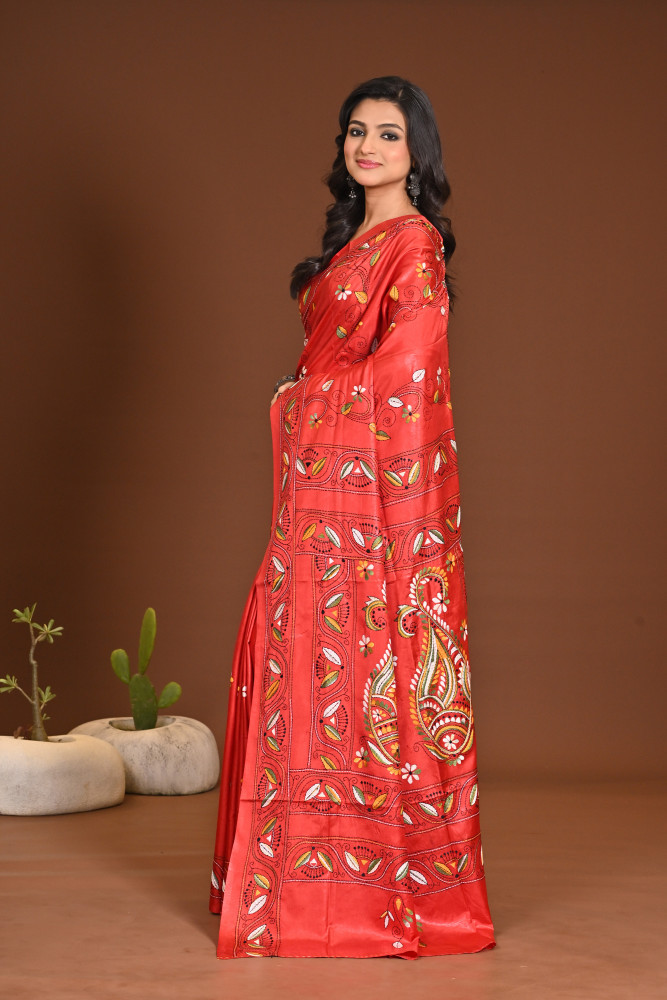 BELENDED SILK KANTHA SAREE