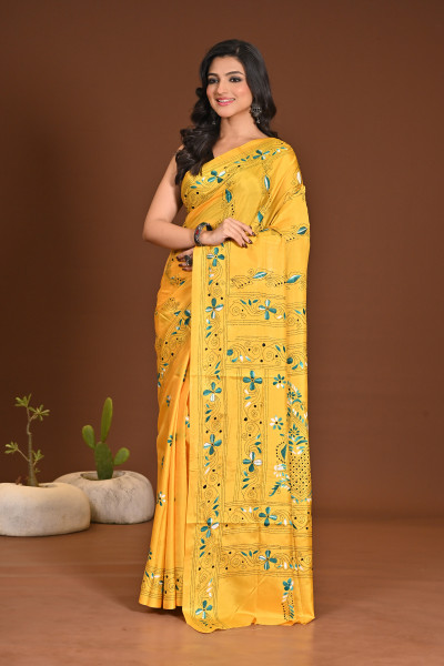 BELENDED SILK KANTHA SAREE