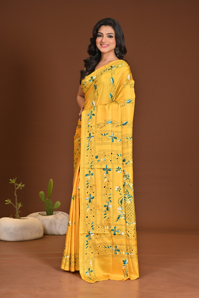 BELENDED SILK KANTHA SAREE