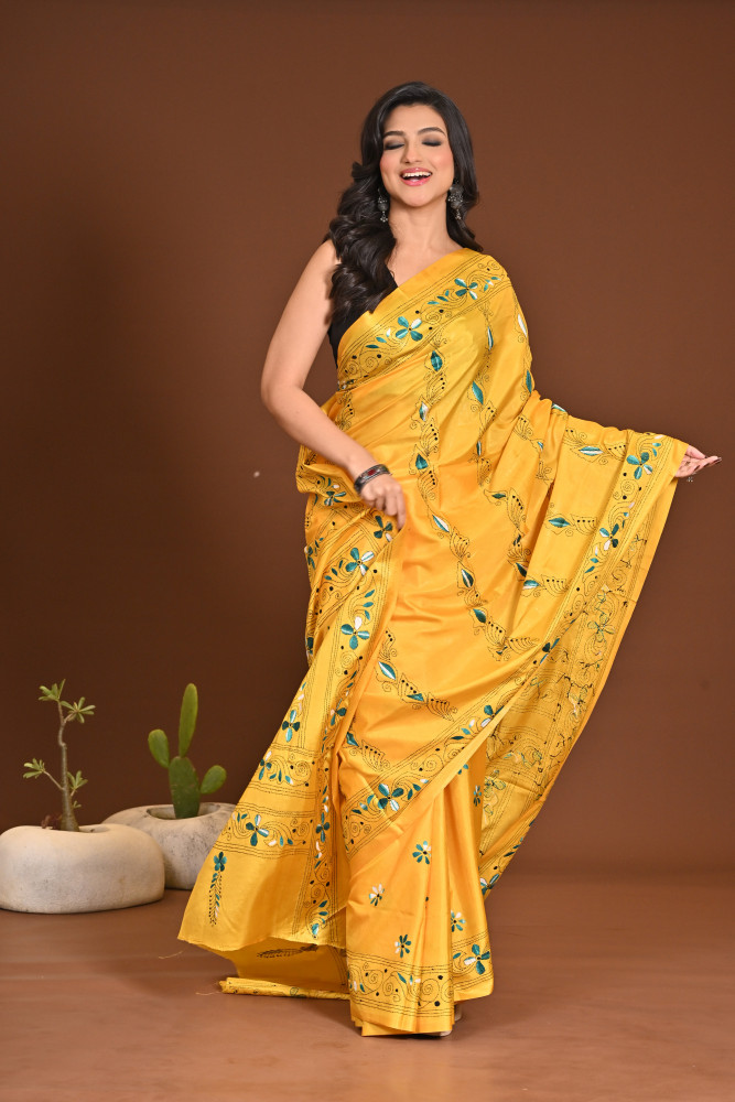 BELENDED SILK KANTHA SAREE