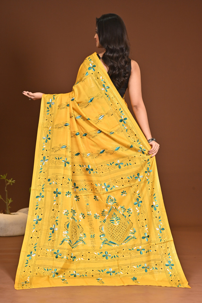 BELENDED SILK KANTHA SAREE