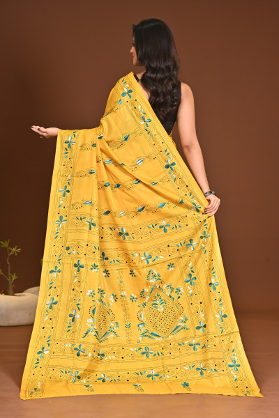 BELENDED SILK KANTHA SAREE