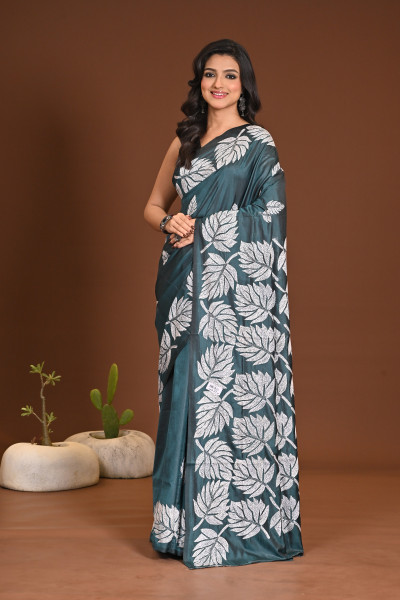 BELENDED SILK KANTHA SAREE
