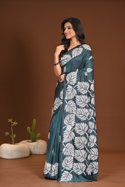 BELENDED SILK KANTHA SAREE