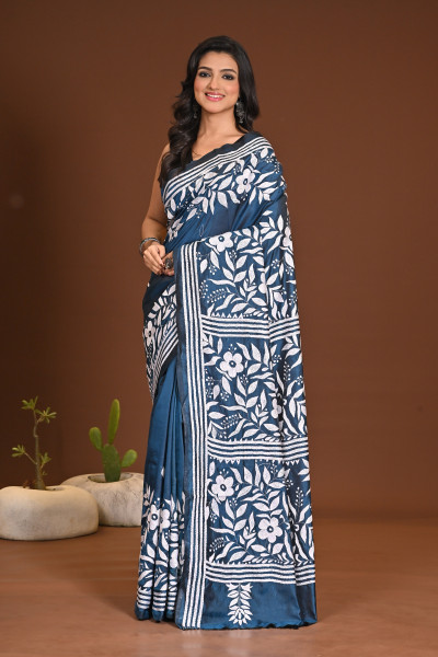 BELENDED SILK KANTHA SAREE