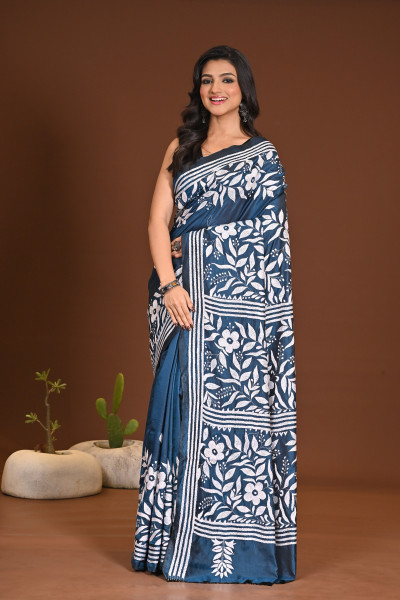 BELENDED SILK KANTHA SAREE