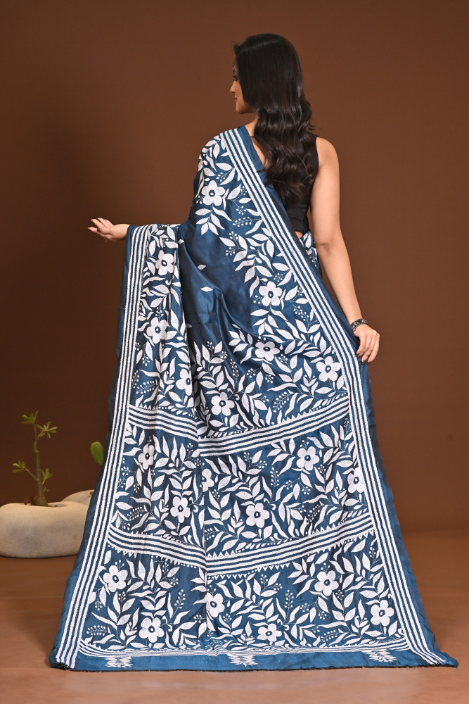 BELENDED SILK KANTHA SAREE