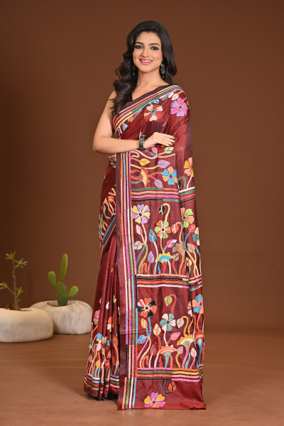 BELENDED SILK KANTHA SAREE
