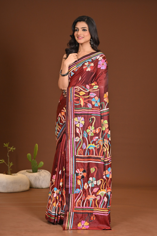 BELENDED SILK KANTHA SAREE