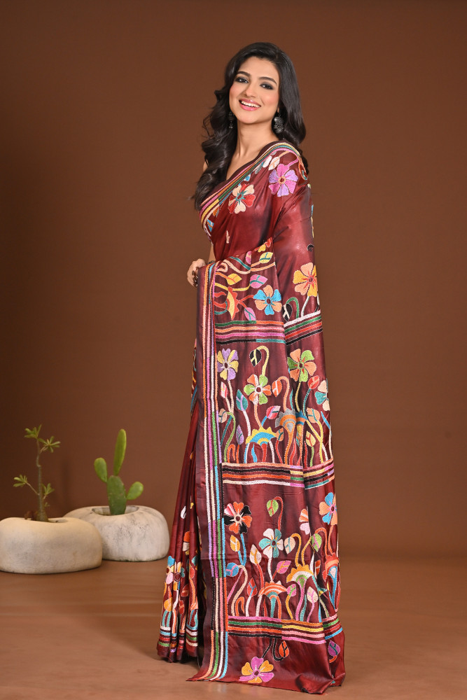 BELENDED SILK KANTHA SAREE